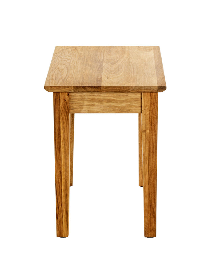 HAKU Möbel Beistelltisch aus Massivholz Schweizer Kante in Braun B 43-56 cm H 42-52 cm, 43 x 30 cm, H 42 cm