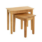 HAKU Möbel Beistelltisch aus Massivholz Schweizer Kante in Braun B 43-56 cm H 42-52 cm, 43 x 30 cm, H 42 cm