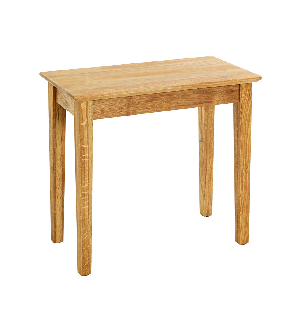 HAKU Möbel Beistelltisch aus Massivholz Schweizer Kante in Braun B 43-56 cm H 42-52 cm, 56 x 30 cm, H 52 cm