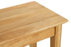 HAKU Möbel Beistelltisch aus Massivholz Schweizer Kante in Braun B 43-56 cm H 42-52 cm, 56 x 30 cm, H 52 cm
