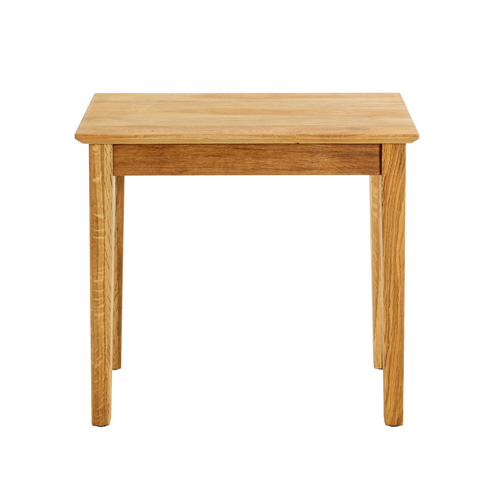 HAKU Möbel Beistelltisch aus Massivholz Schweizer Kante in Braun B 43-56 cm H 42-52 cm, 56 x 30 cm, H 52 cm