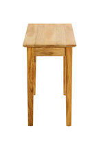 HAKU Möbel Beistelltisch aus Massivholz Schweizer Kante in Braun B 43-56 cm H 42-52 cm, 56 x 30 cm, H 52 cm