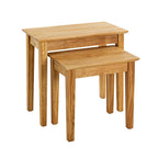HAKU Möbel Beistelltisch aus Massivholz Schweizer Kante in Braun B 43-56 cm H 42-52 cm, 56 x 30 cm, H 52 cm