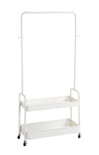 HAKU Möbel Rollgarderobe aus Metall in Weiss