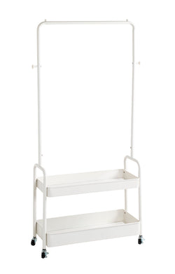 HAKU Möbel Rollgarderobe aus Metall in Weiss