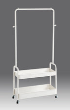 HAKU Möbel Rollgarderobe aus Metall in Weiss