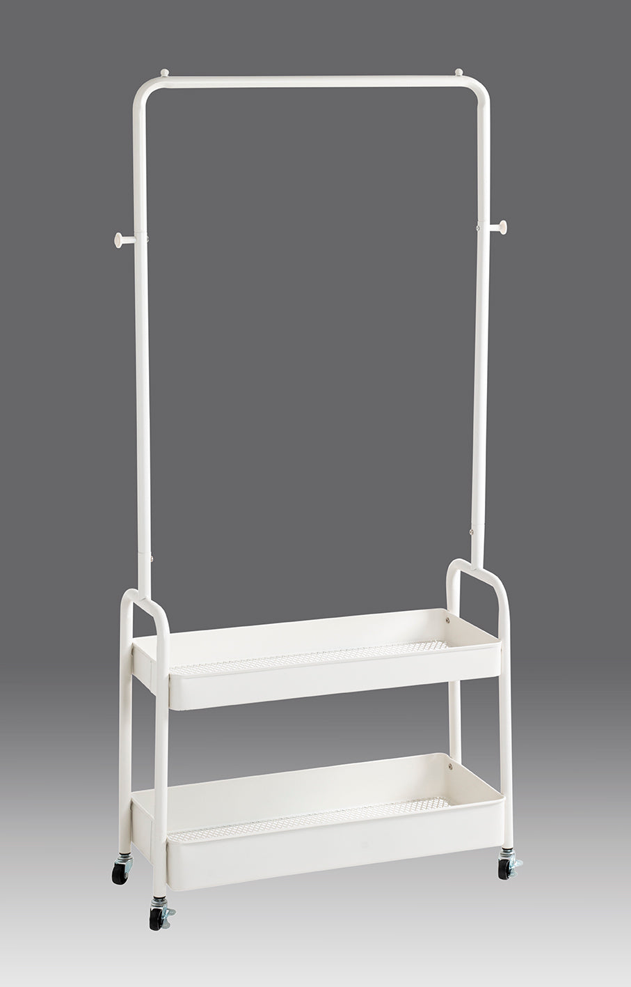 HAKU Möbel Rollgarderobe aus Metall in Weiss