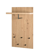 HAKU Möbel Wandgarderobe aus MDF kratzbeständig in Braun 48 x 31 x 90 cm