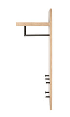 HAKU Möbel Wandgarderobe aus MDF kratzbeständig in Braun 48 x 31 x 90 cm