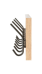 HAKU Möbel Wandgarderobe aus MDF kratzbeständig in Braun 60 x 10 x 20 cm