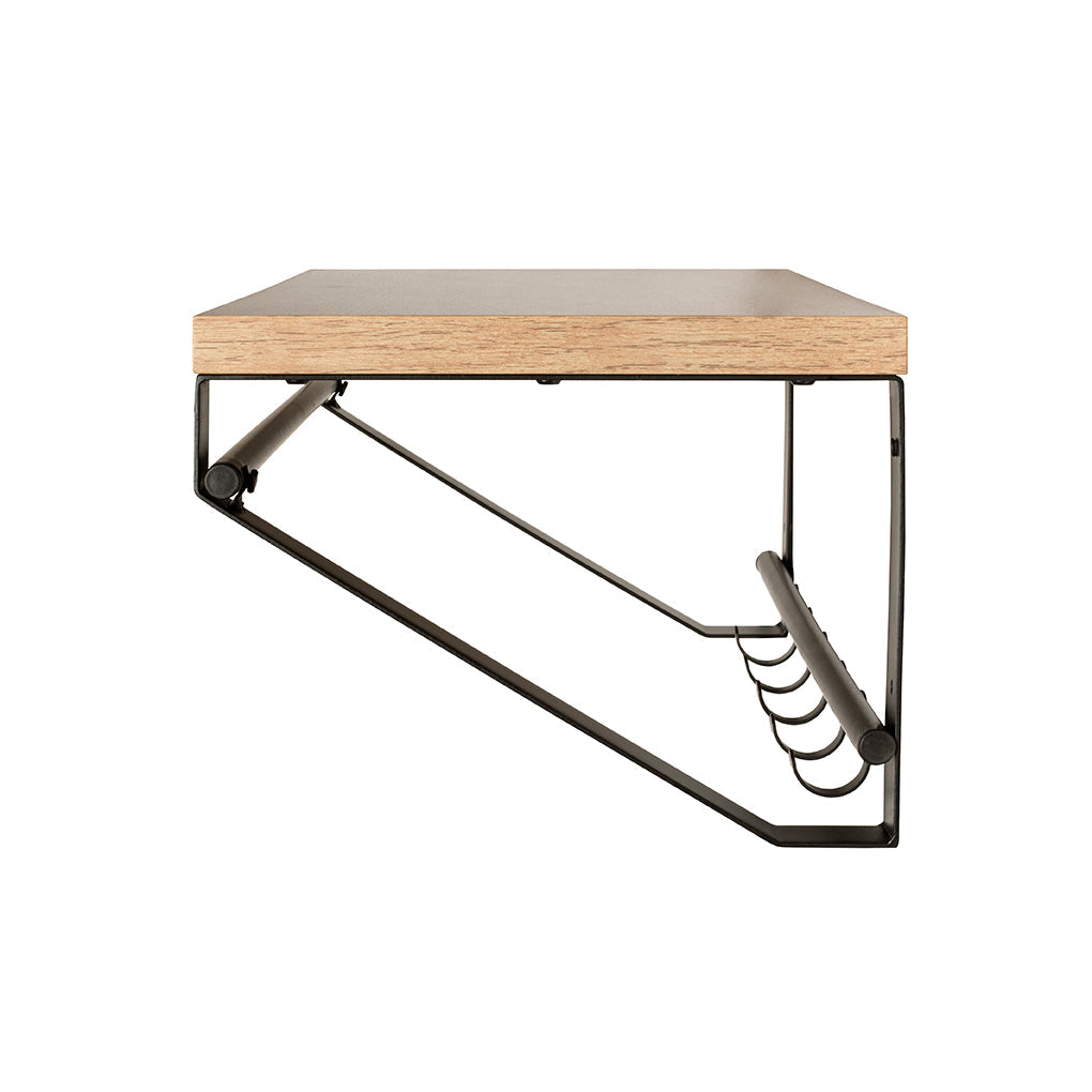 HAKU Möbel Wandgarderobe aus MDF kratzbeständig in Braun 70 x 30 x 23 cm