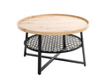 HAKU Möbel Couchtisch aus MDF X-Gestell in Braun 75 x 45 cm