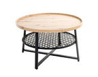 HAKU Möbel Couchtisch aus MDF X-Gestell in Braun 75 x 45 cm