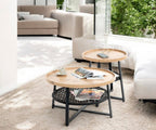 HAKU Möbel Couchtisch aus MDF X-Gestell in Braun 75 x 45 cm