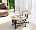 HAKU Möbel Couchtisch aus MDF X-Gestell in Braun 75 x 45 cm