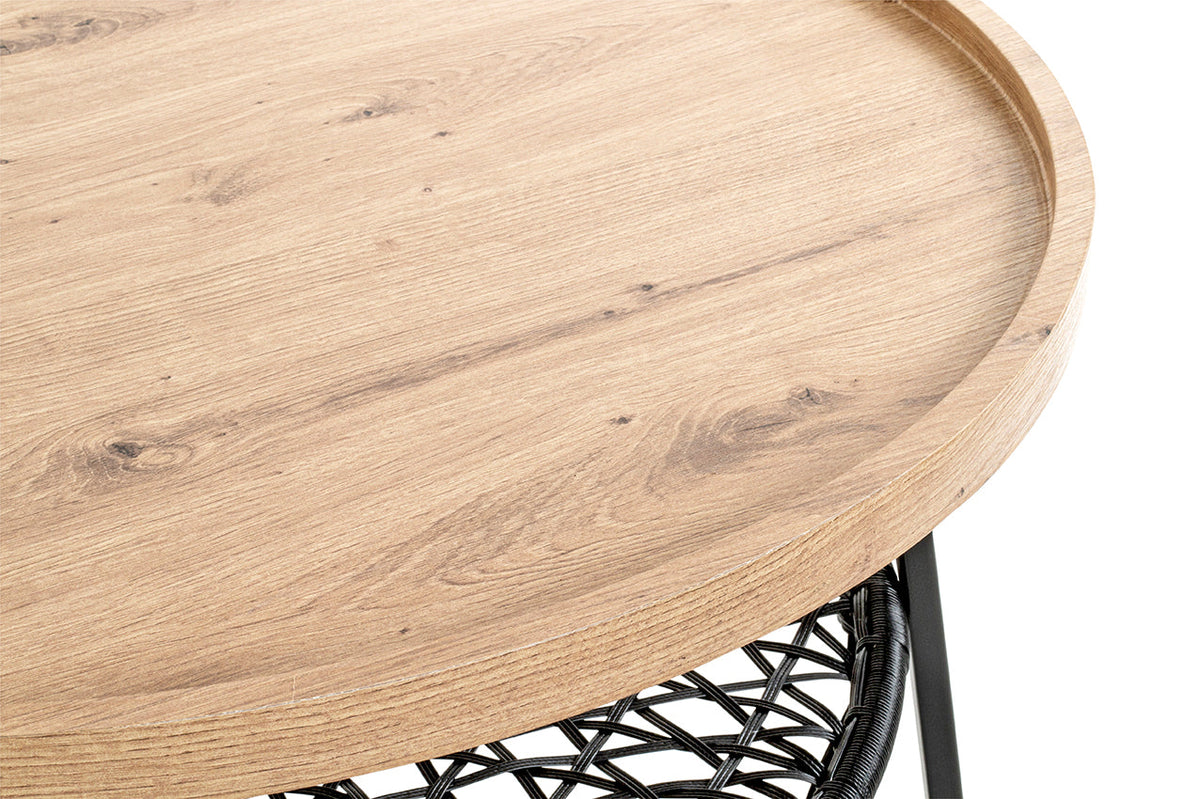 HAKU Möbel Couchtisch aus MDF X-Gestell in Braun 75 x 45 cm