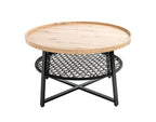 HAKU Möbel Couchtisch aus MDF X-Gestell in Braun 75 x 45 cm