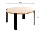 HAKU Möbel Couchtisch aus MDF kratzunempfindlich in Braun 75 x 42 cm