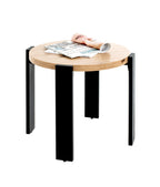 HAKU Möbel Beistelltisch aus MDF kratzunempfindlich in Braun 50 x 46 cm