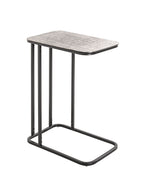 HAKU Möbel Beistelltisch aus Metall C-Gestell in Silber
