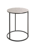 HAKU Möbel Beistelltisch aus Metall in Silber H 52-60 cm Ø 41-46 cm, Ø 46 cm, H 60 cm