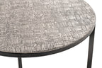HAKU Möbel Beistelltisch aus Metall in Silber H 52-60 cm Ø 41-46 cm, Ø 46 cm, H 60 cm