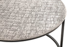 HAKU Möbel Beistelltisch aus Metall in Silber 59 x 37 cm