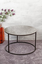 HAKU Möbel Beistelltisch aus Metall in Silber 59 x 37 cm
