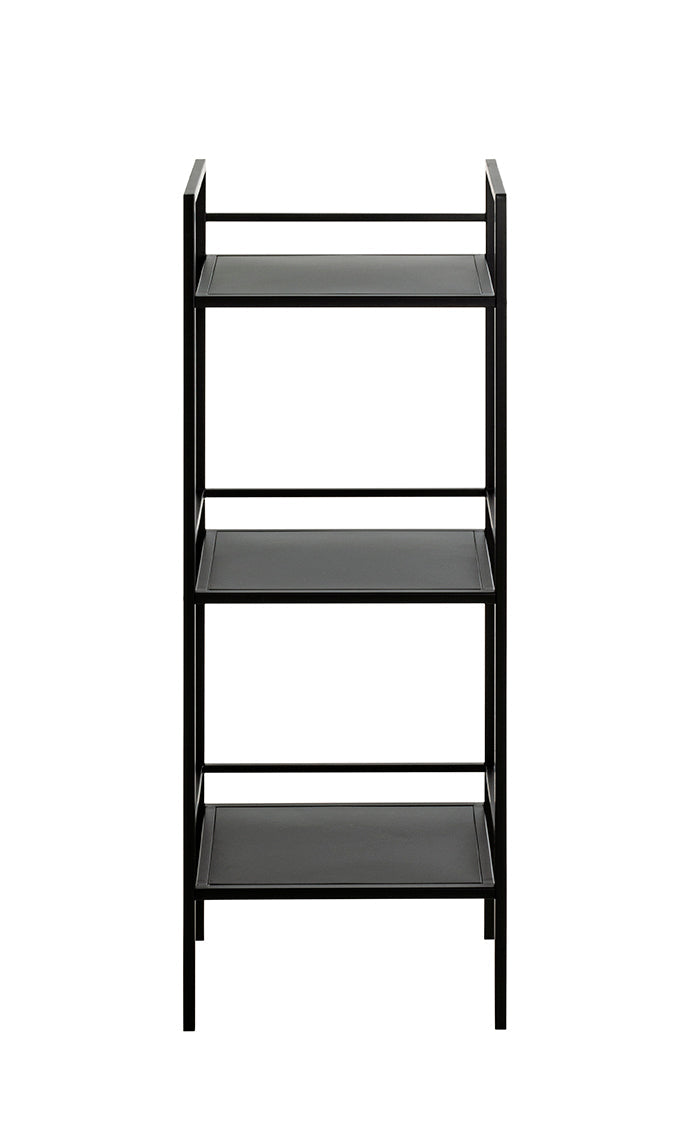HAKU Möbel Regal aus Metall in Schwarz B 35-40 cm H 95-128 cm, 35 x 25 cm, H 95 cm