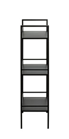 HAKU Möbel Regal aus Metall in Schwarz B 35-40 cm H 95-128 cm, 35 x 25 cm, H 95 cm