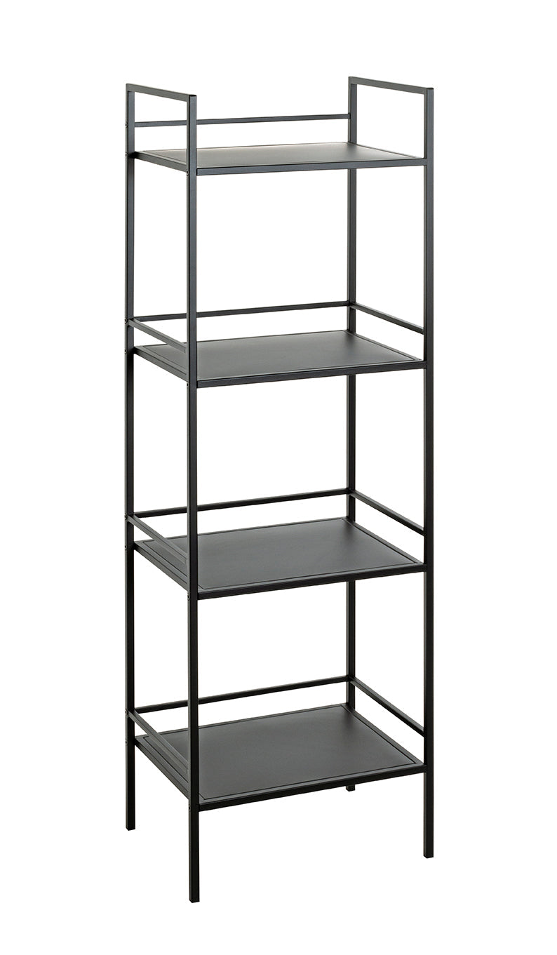 HAKU Möbel Regal aus Metall in Schwarz B 35-40 cm H 95-128 cm, 40 x 30 cm, H 128 cm