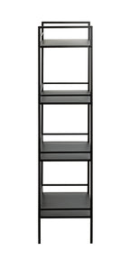 HAKU Möbel Regal aus Metall in Schwarz B 35-40 cm H 95-128 cm, 40 x 30 cm, H 128 cm