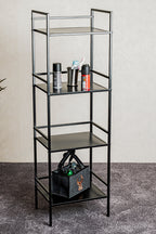 HAKU Möbel Regal aus Metall in Schwarz B 35-40 cm H 95-128 cm, 40 x 30 cm, H 128 cm