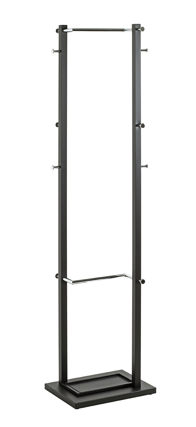 HAKU Möbel Garderobenständer aus Metall in Schwarz 40 x 30 x 175 cm