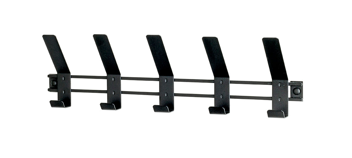 HAKU Möbel Garderobenleiste aus Metall in Schwarz B 30-74 cm H 14 cm, 52 x 6 cm, H 14 cm