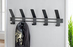 HAKU Möbel Garderobenleiste aus Metall in Schwarz B 30-74 cm H 14 cm, 52 x 6 cm, H 14 cm