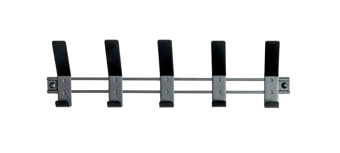 HAKU Möbel Garderobenleiste aus Metall in Schwarz B 30-74 cm H 14 cm, 52 x 6 cm, H 14 cm