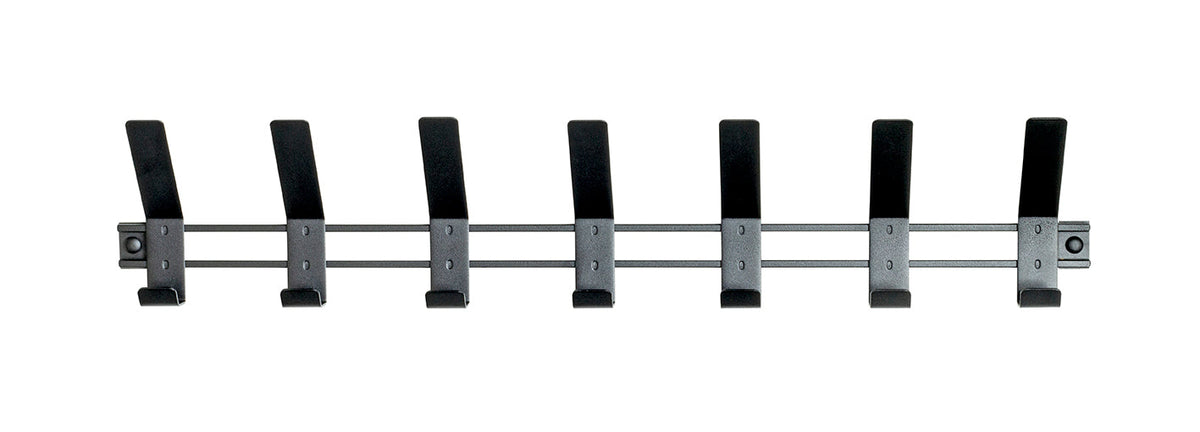 HAKU Möbel Garderobenleiste aus Metall in Schwarz B 30-74 cm H 14 cm, 74 x 6 cm, H 14 cm