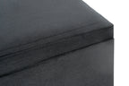 HAKU Möbel Sitztruhe aus Textil klappbar 58 x 39 x 42 cm in Schwarz