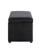 HAKU Möbel Sitztruhe aus Textil klappbar 58 x 39 x 42 cm in Schwarz