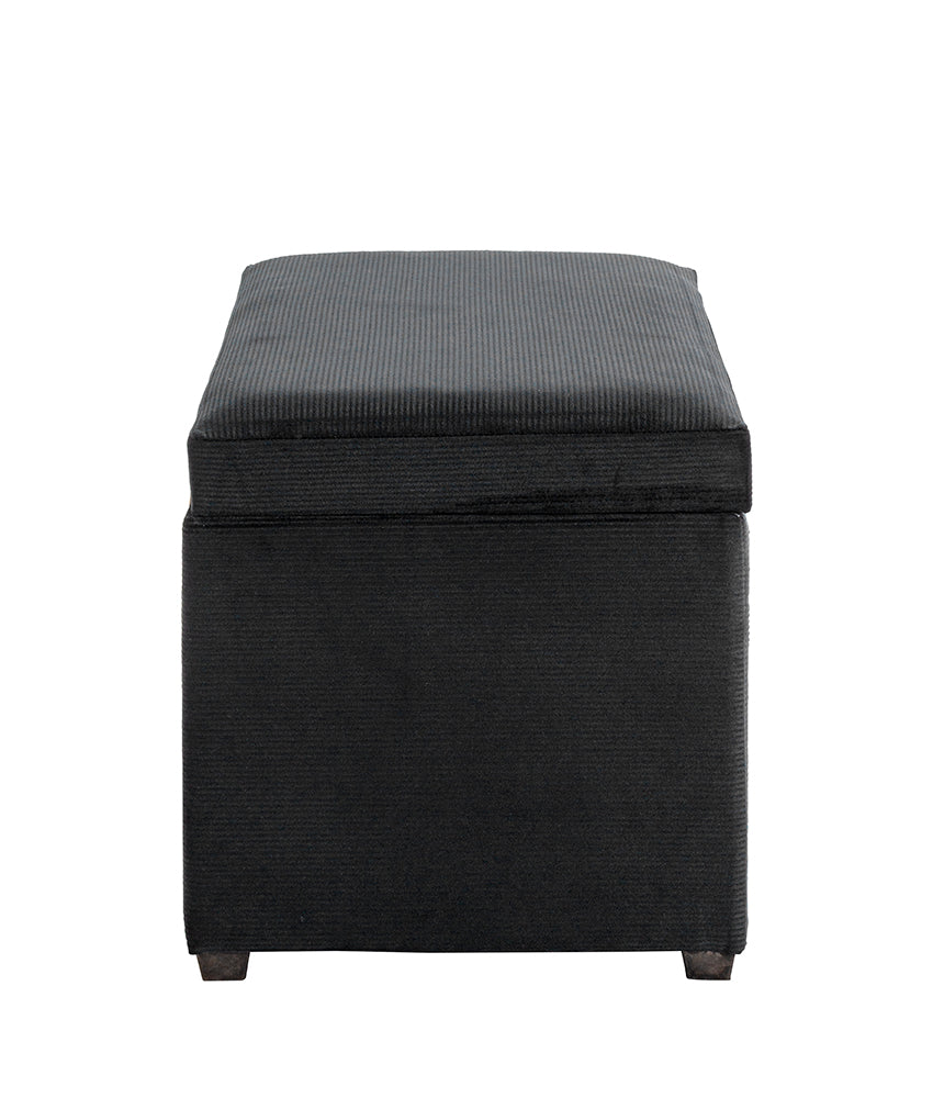 HAKU Möbel Sitztruhe aus Textil klappbar 58 x 39 x 42 cm in Schwarz