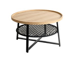 HAKU Möbel Couchtisch aus MDF X-Gestell in Braun 75 x 45 cm