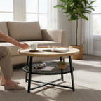 HAKU Möbel Couchtisch aus MDF X-Gestell in Braun 75 x 45 cm