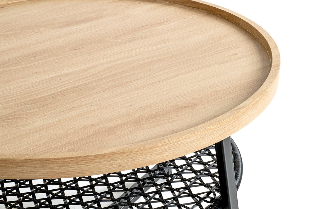 HAKU Möbel Couchtisch aus MDF X-Gestell in Braun 75 x 45 cm