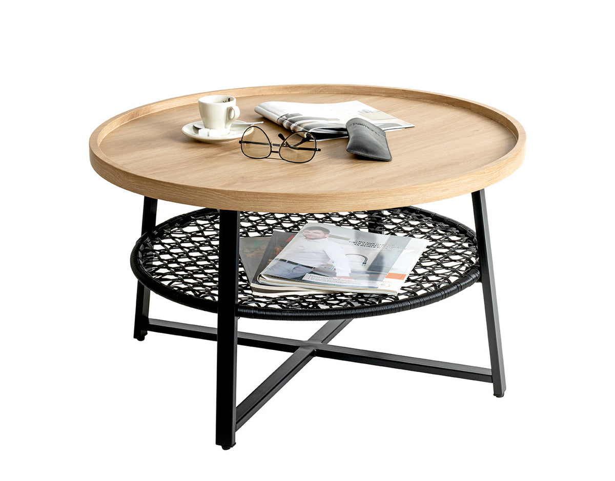 HAKU Möbel Couchtisch aus MDF X-Gestell in Braun 75 x 45 cm
