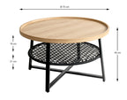 HAKU Möbel Couchtisch aus MDF X-Gestell in Braun 75 x 45 cm