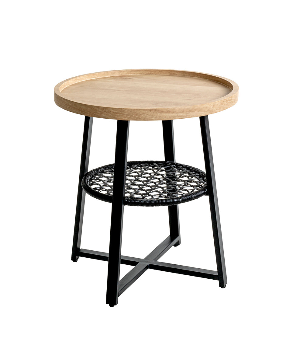 HAKU Möbel Beistelltisch aus MDF X-Gestell in Braun 50 x 55 cm