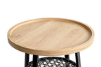 HAKU Möbel Beistelltisch aus MDF X-Gestell in Braun 50 x 55 cm