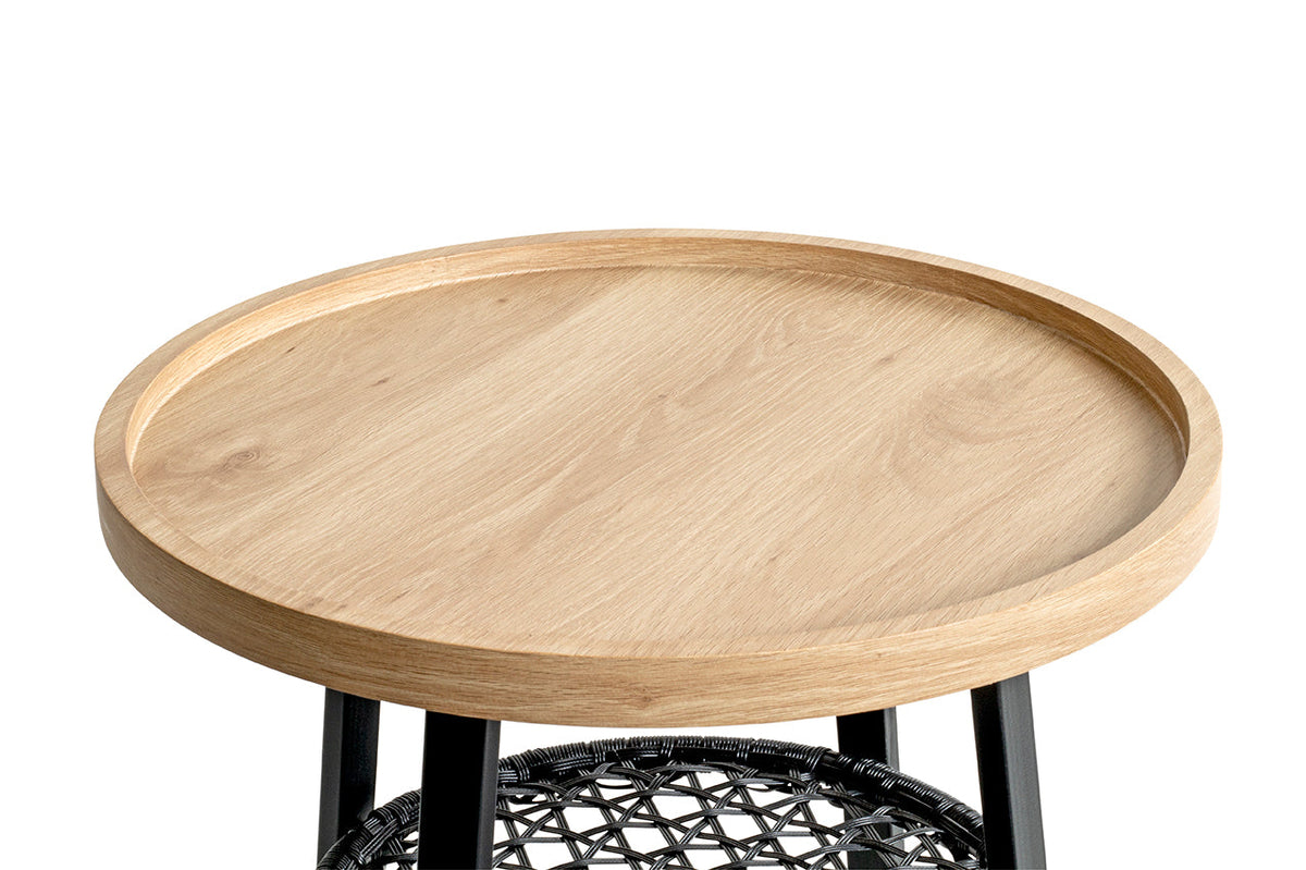 HAKU Möbel Beistelltisch aus MDF X-Gestell in Braun 50 x 55 cm