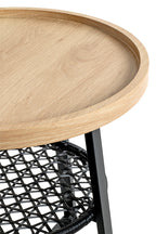 HAKU Möbel Beistelltisch aus MDF X-Gestell in Braun 50 x 55 cm